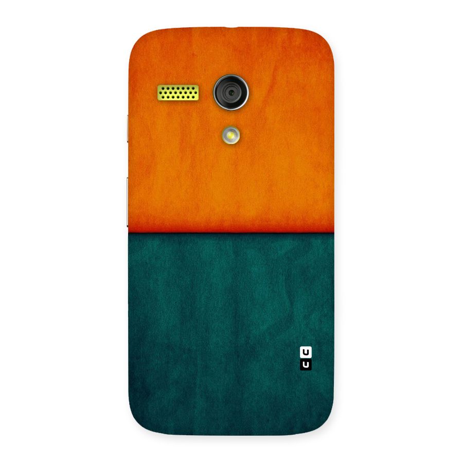 Orange Green Shade Back Case for Moto G