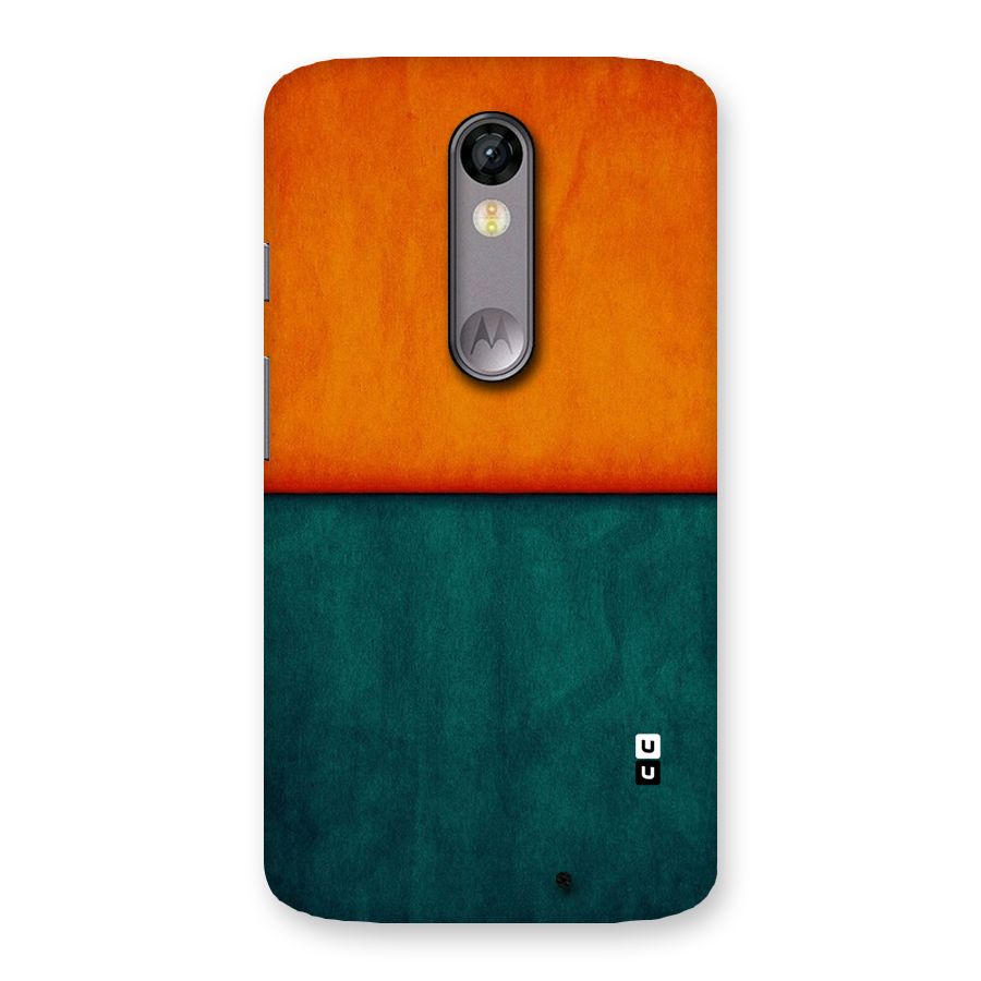 Orange Green Shade Back Case for Moto X Force