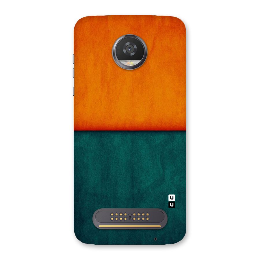 Orange Green Shade Back Case for Moto Z2 Play