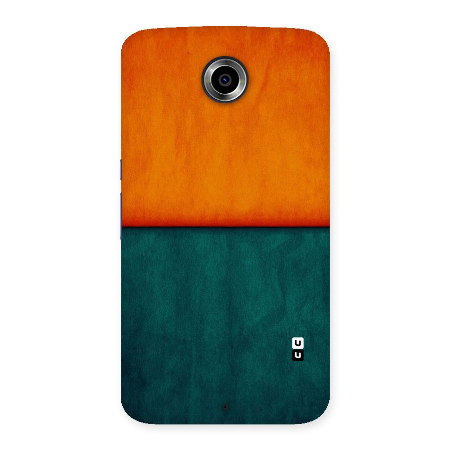 Orange Green Shade Back Case for Nexsus 6