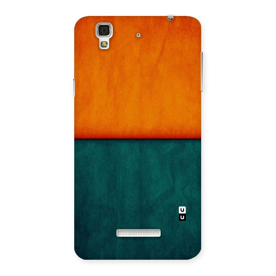 Orange Green Shade Back Case for YU Yureka Plus