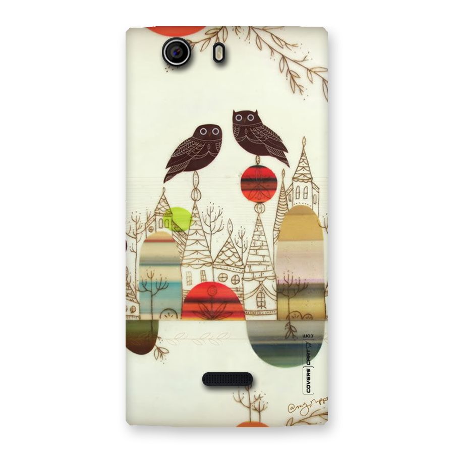 Owl Art Back Case for Canvas Nitro 2 E311