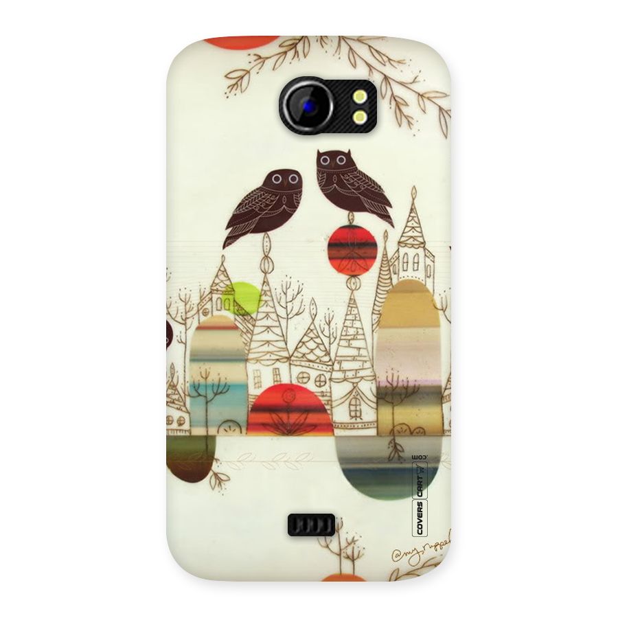 Owl Art Back Case for Micromax Canvas 2 A110