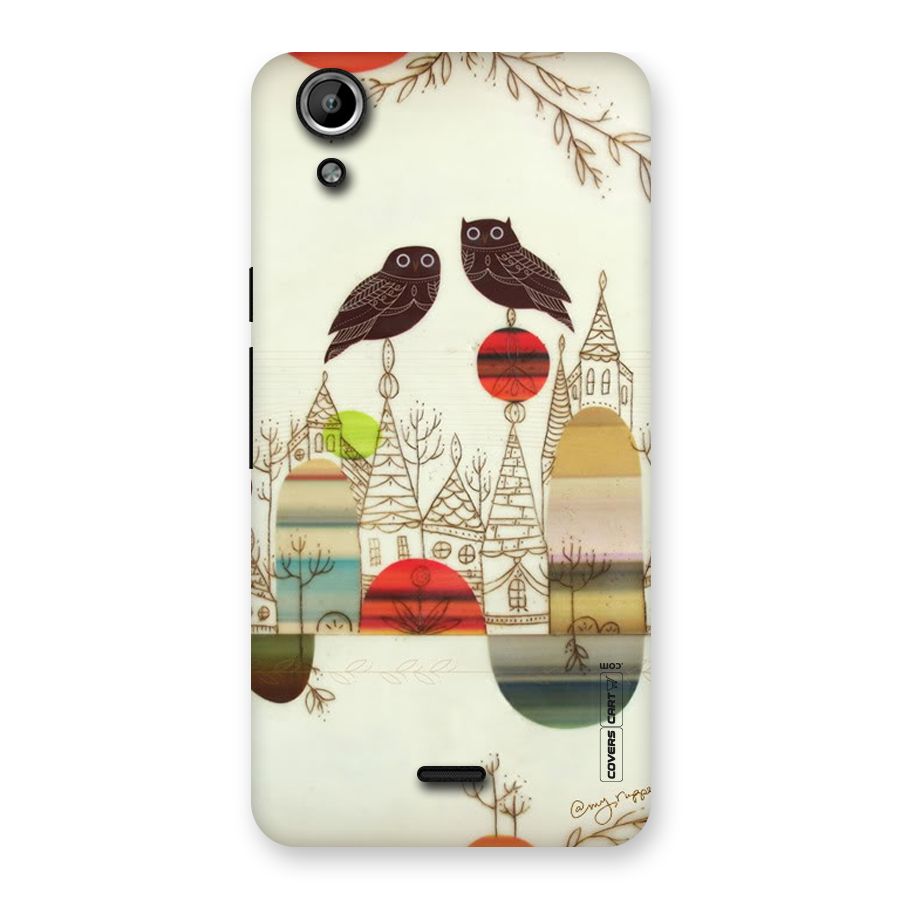 Owl Art Back Case for Micromax Canvas Selfie Lens Q345