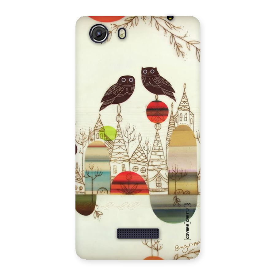 Owl Art Back Case for Micromax Unite 3