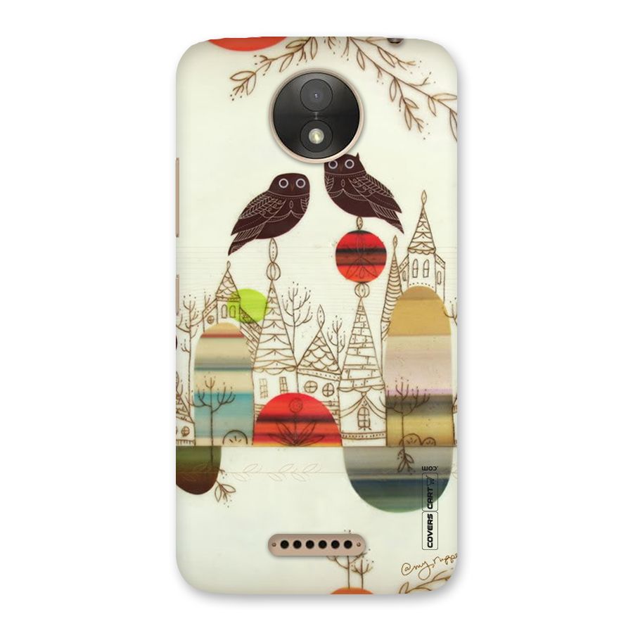 Owl Art Back Case for Moto C Plus