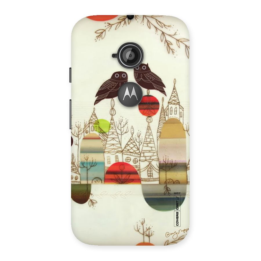 Owl Art Back Case for Moto E 2nd Gen