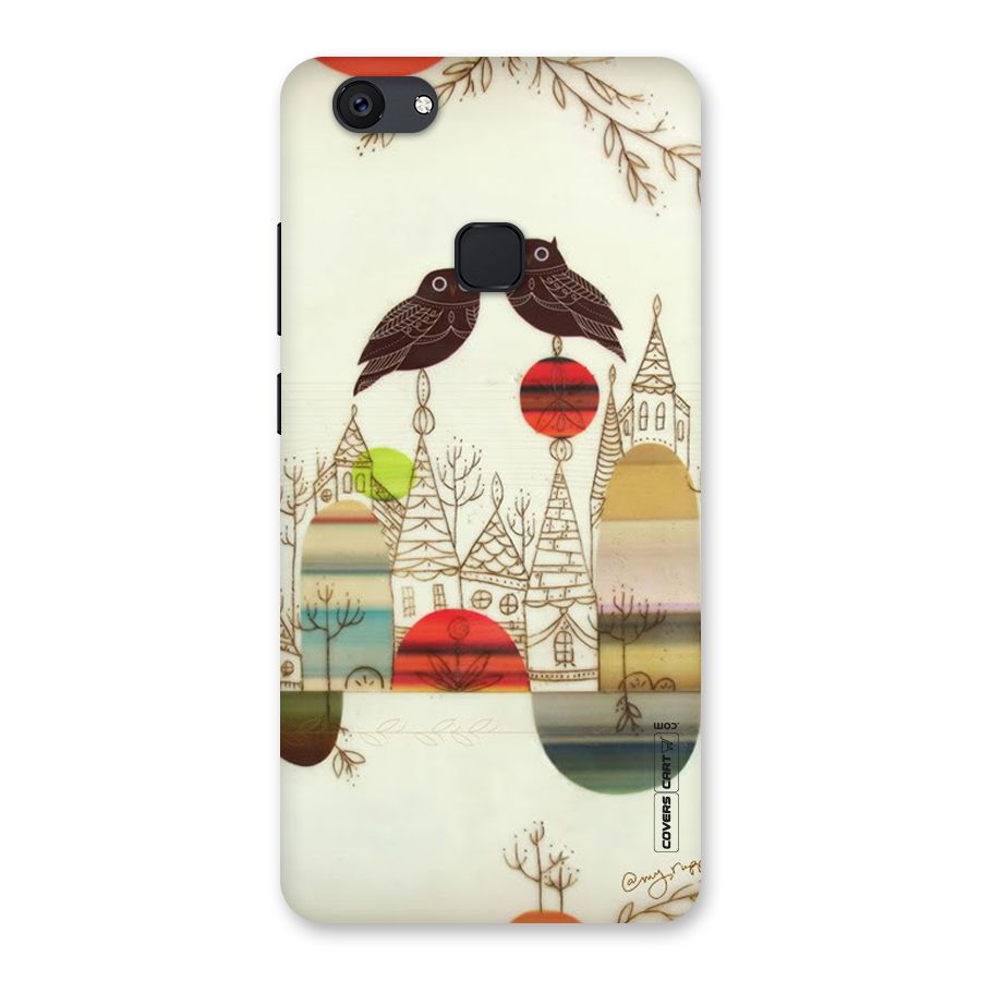 Owl Art Back Case for Vivo V7 Plus