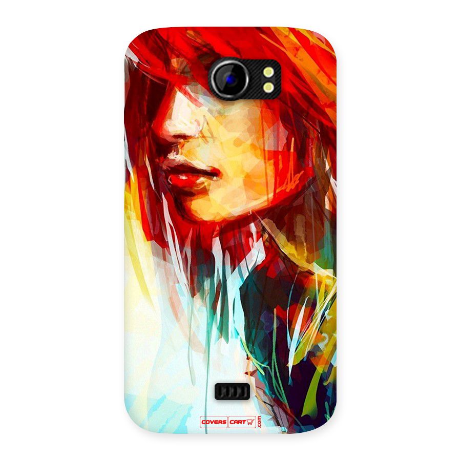 Painted Girl Back Case for Micromax Canvas 2 A110