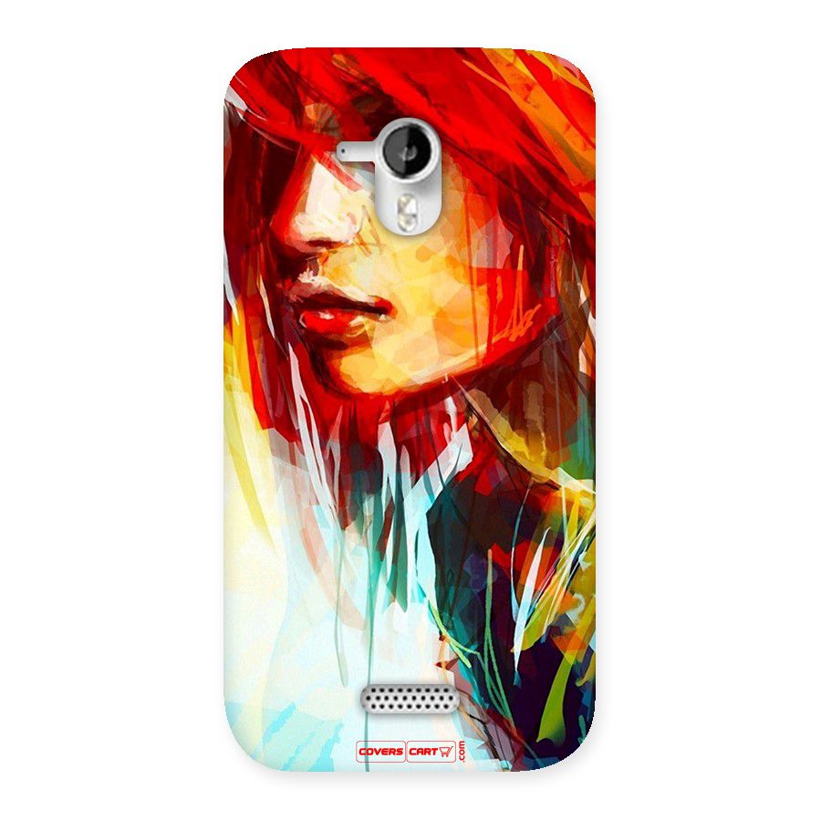 Painted Girl Back Case for Micromax Canvas HD A116