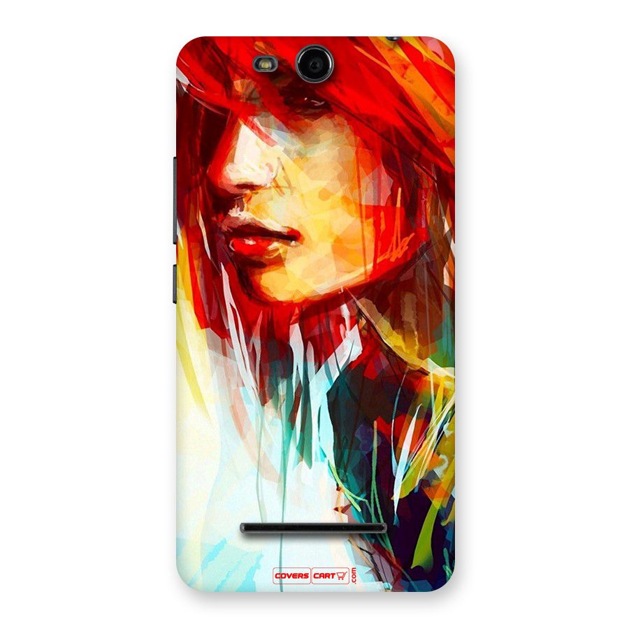 Painted Girl Back Case for Micromax Canvas Juice 3 Q392