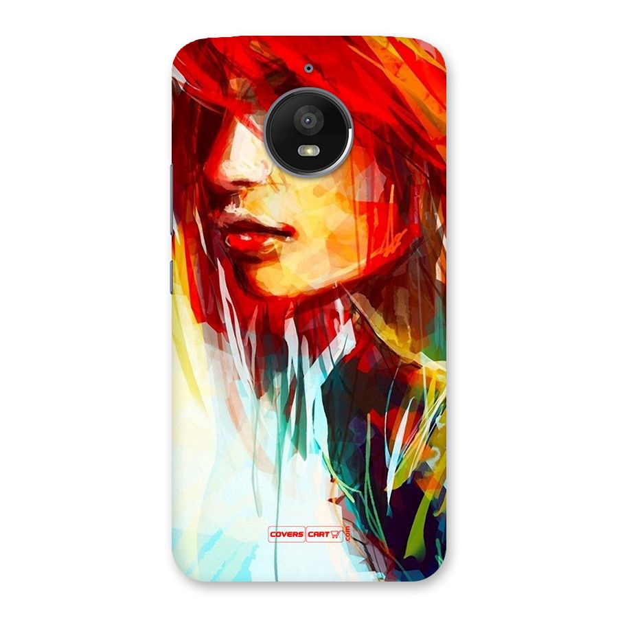 Painted Girl Back Case for Moto E4 Plus
