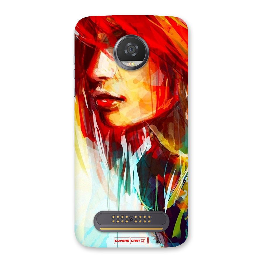 Painted Girl Back Case for Moto Z2 Play
