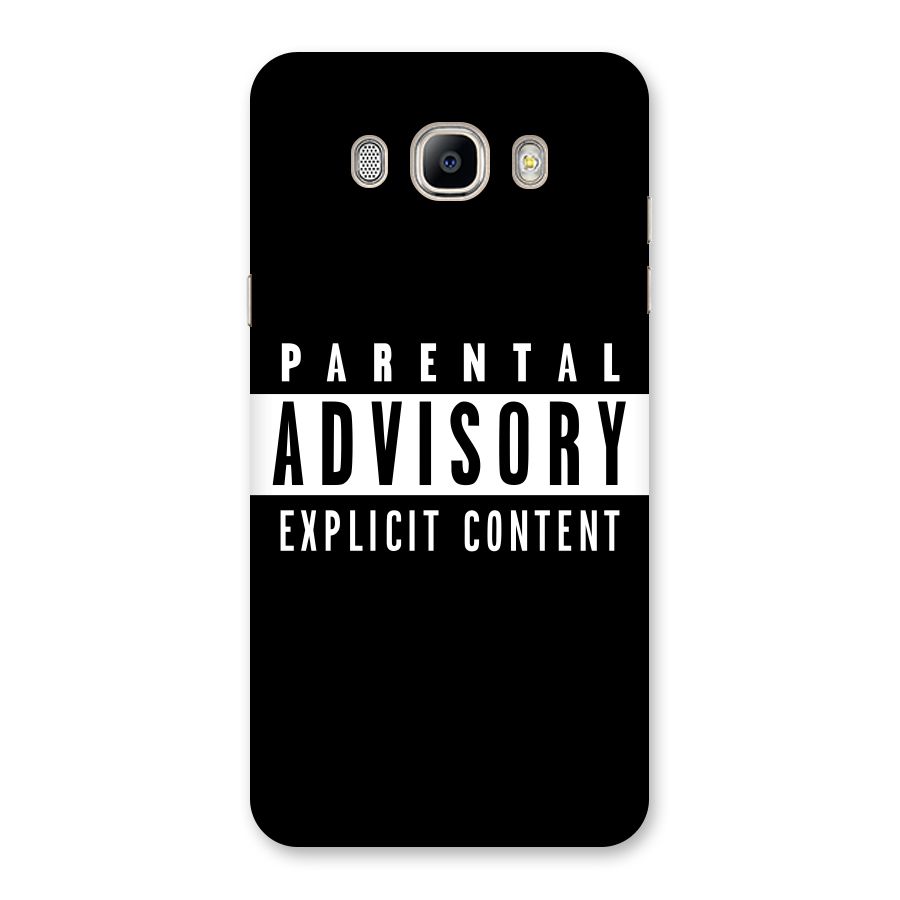 Parental Advisory Label Back Case for Galaxy On8