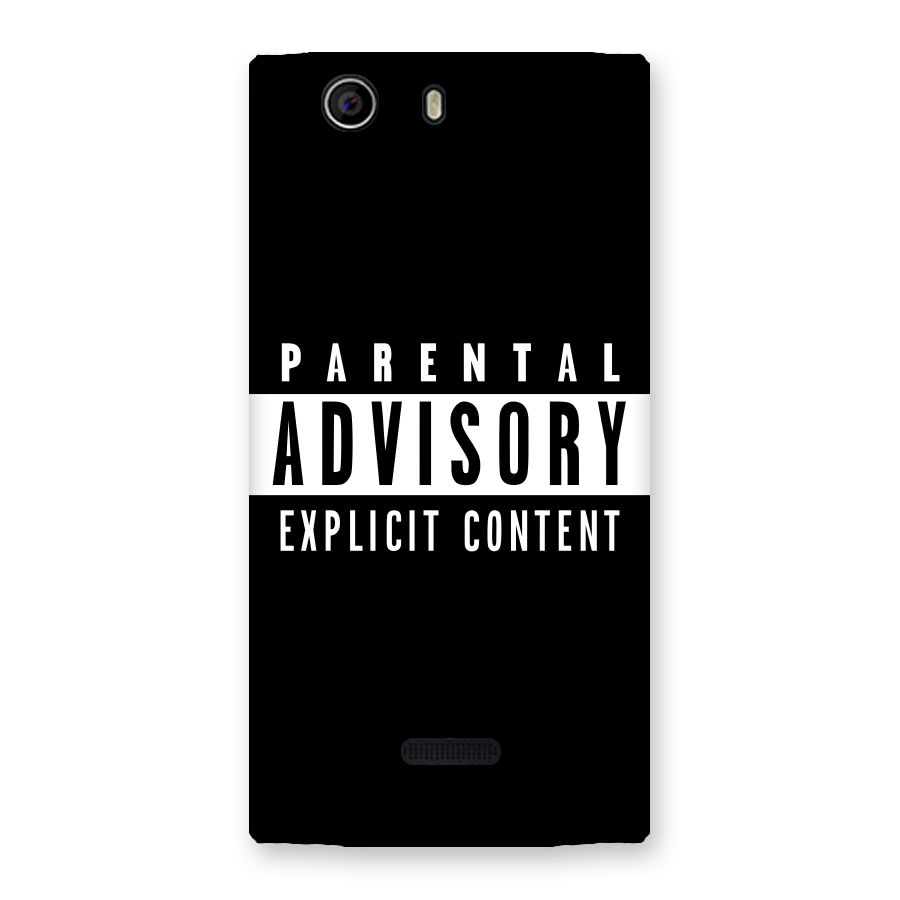 Parental Advisory Label Back Case for Canvas Nitro 2 E311