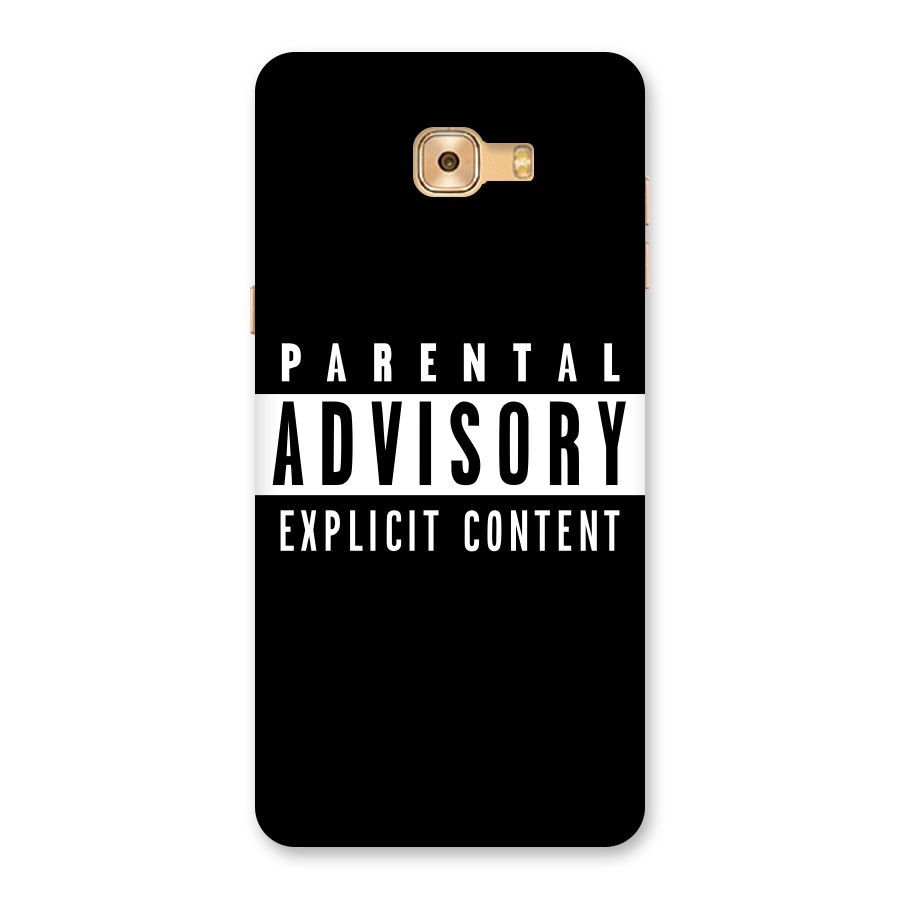 Parental Advisory Label Back Case for Galaxy C9 Pro