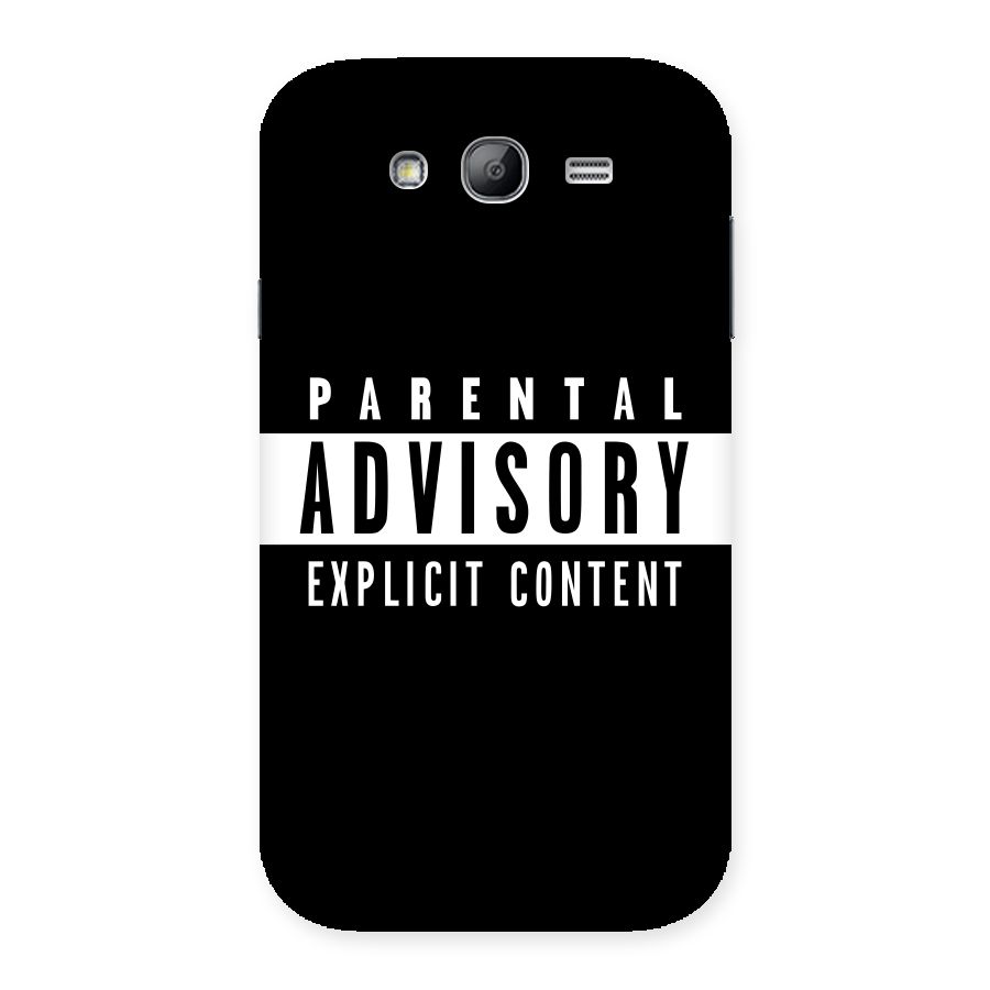 Parental Advisory Label Back Case for Galaxy Grand