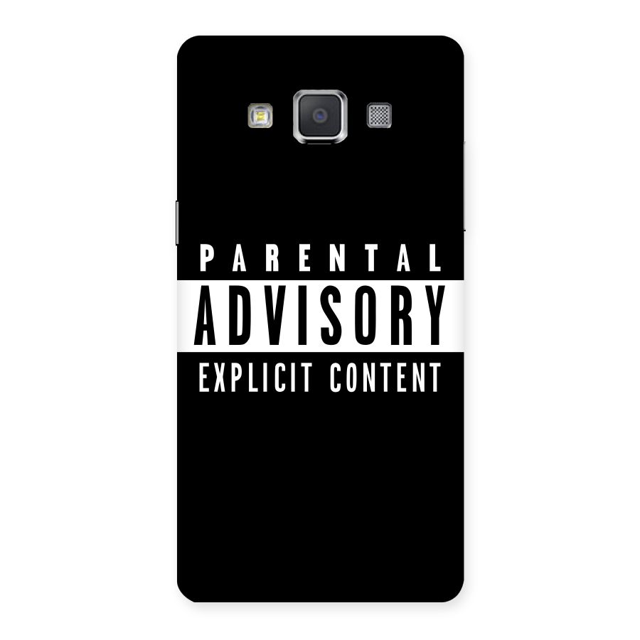 Parental Advisory Label Back Case for Galaxy Grand Max