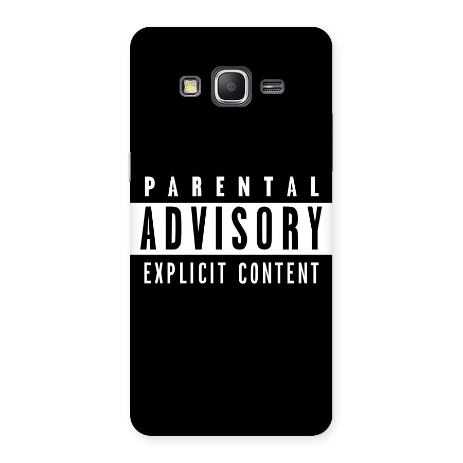 Parental Advisory Label Back Case for Galaxy Grand Prime