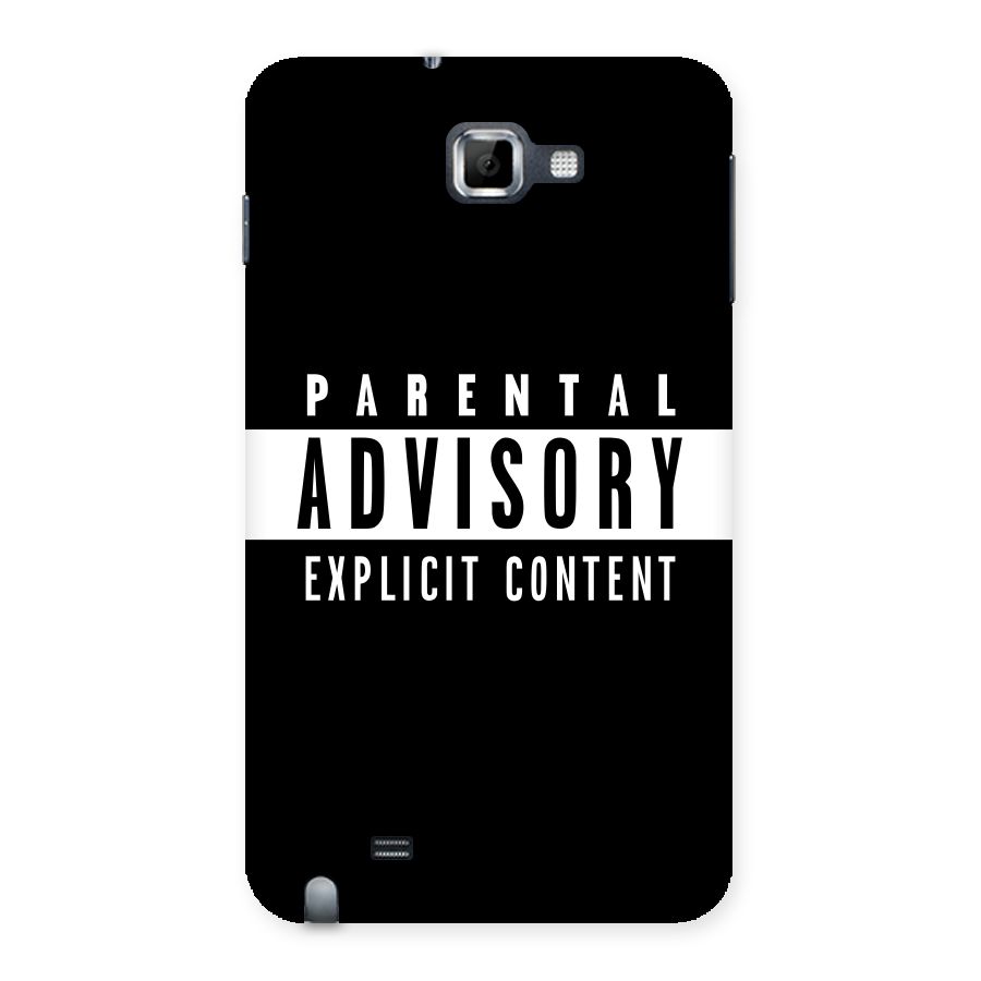 Parental Advisory Label Back Case for Galaxy Note