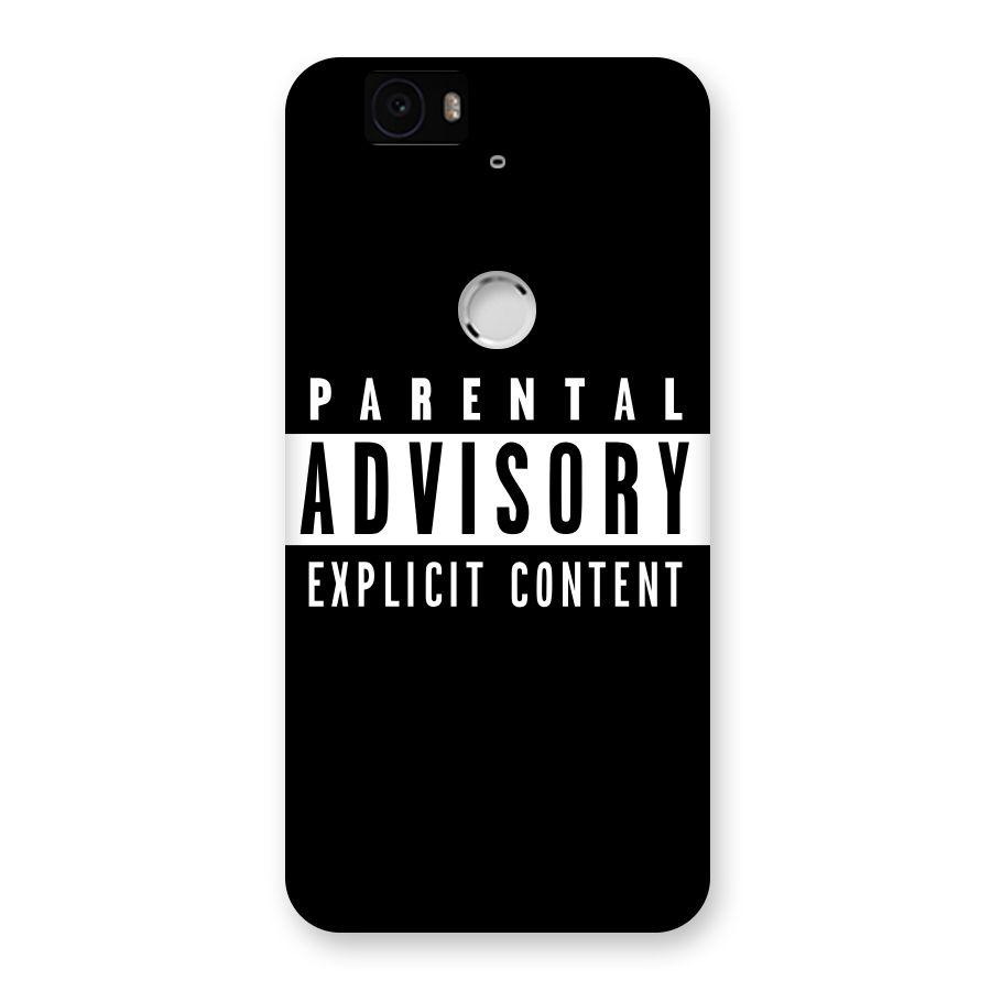 Parental Advisory Label Back Case for Google Nexus-6P