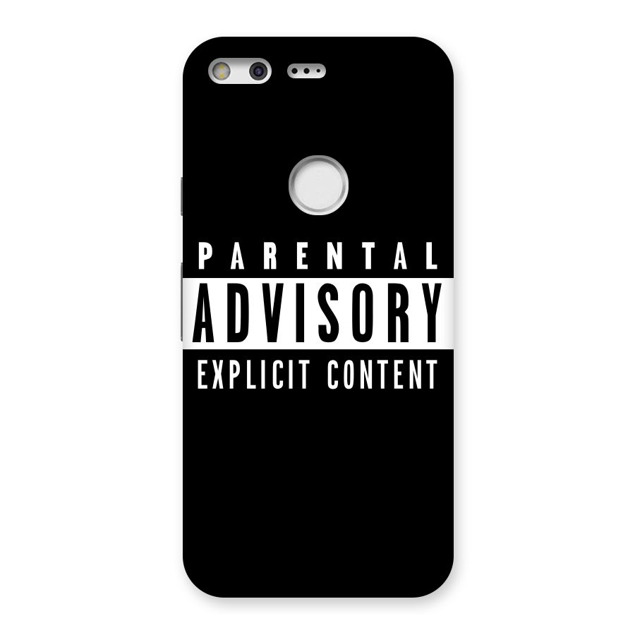 Parental Advisory Label Back Case for Google Pixel