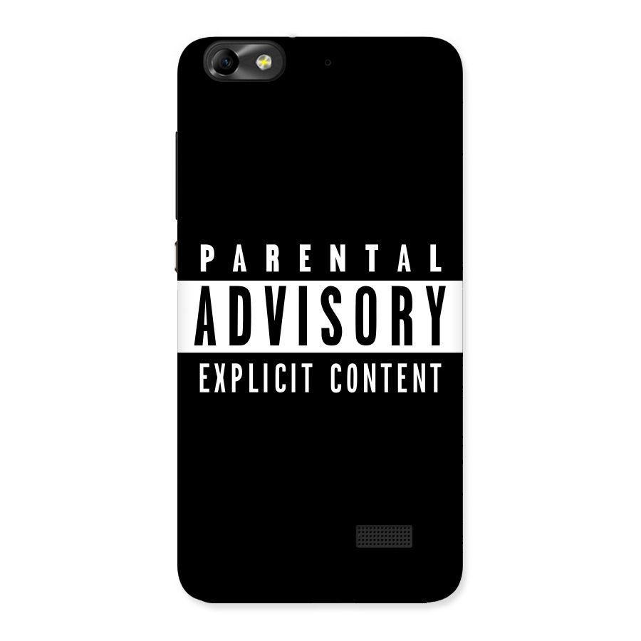 Parental Advisory Label Back Case for Honor 4C
