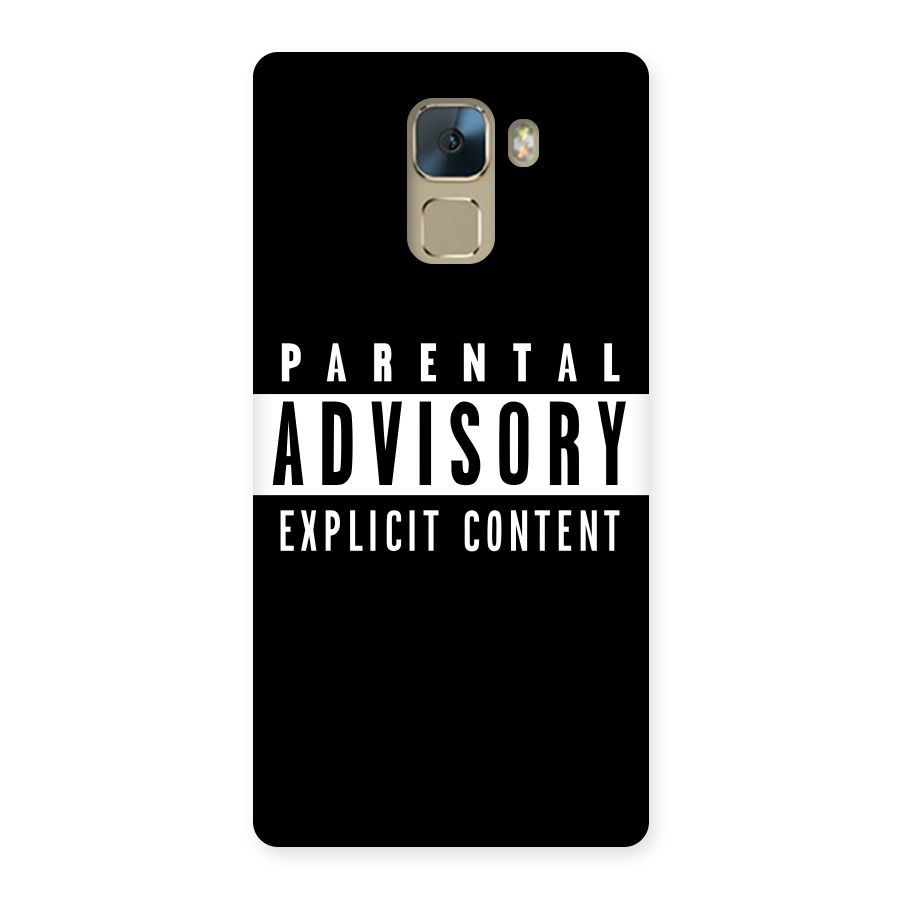 Parental Advisory Label Back Case for Huawei Honor 7