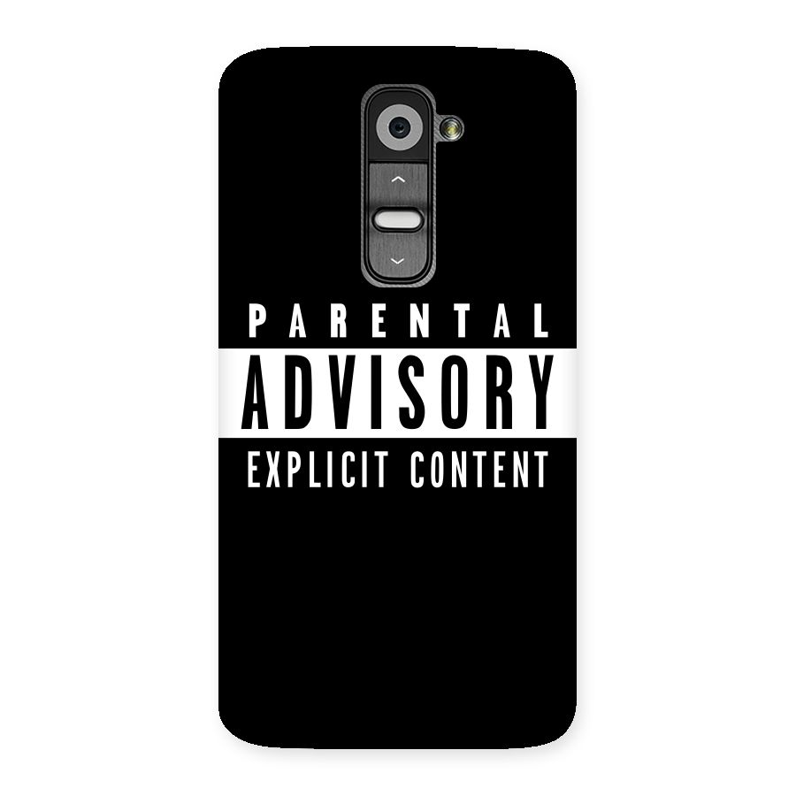 Parental Advisory Label Back Case for LG G2