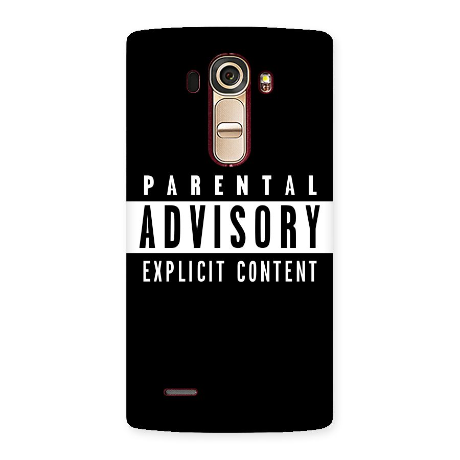 Parental Advisory Label Back Case for LG G4