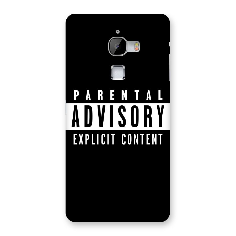 Parental Advisory Label Back Case for LeTv Le Max