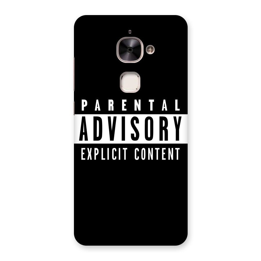 Parental Advisory Label Back Case for Le 2