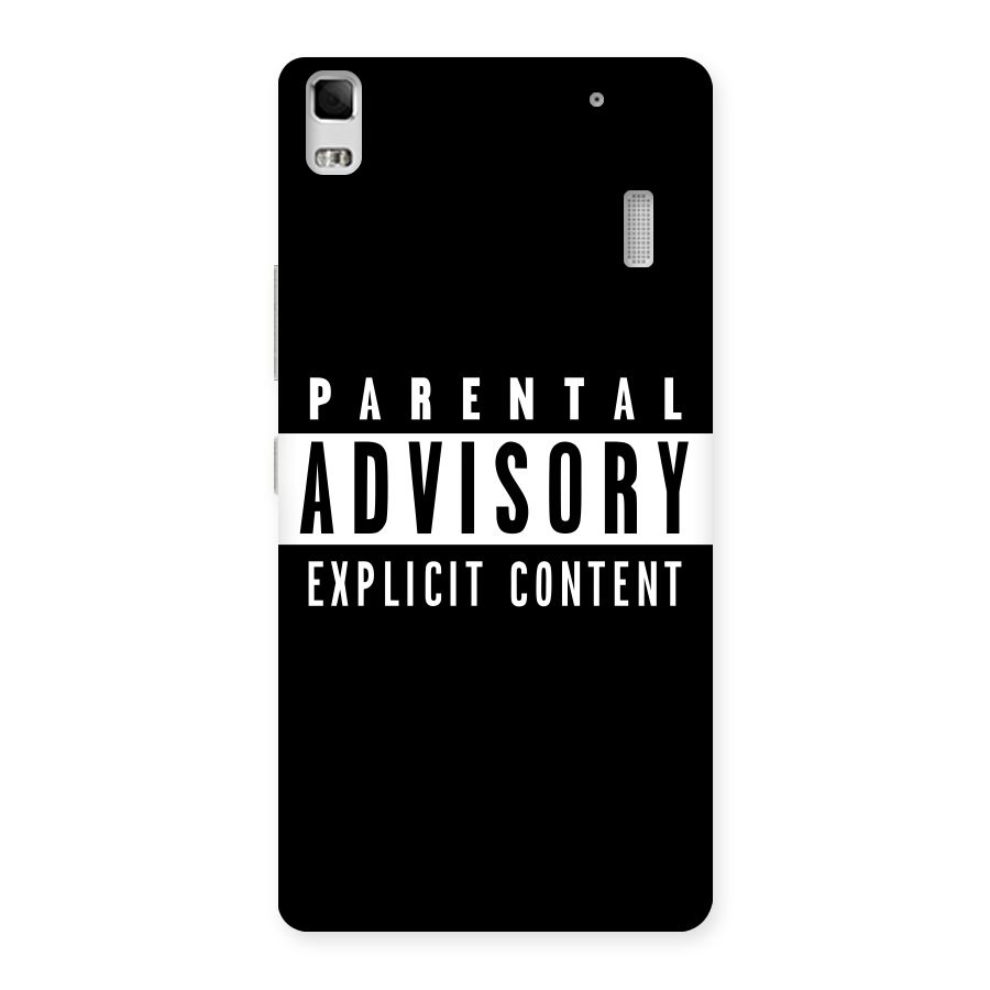Parental Advisory Label Back Case for Lenovo A7000