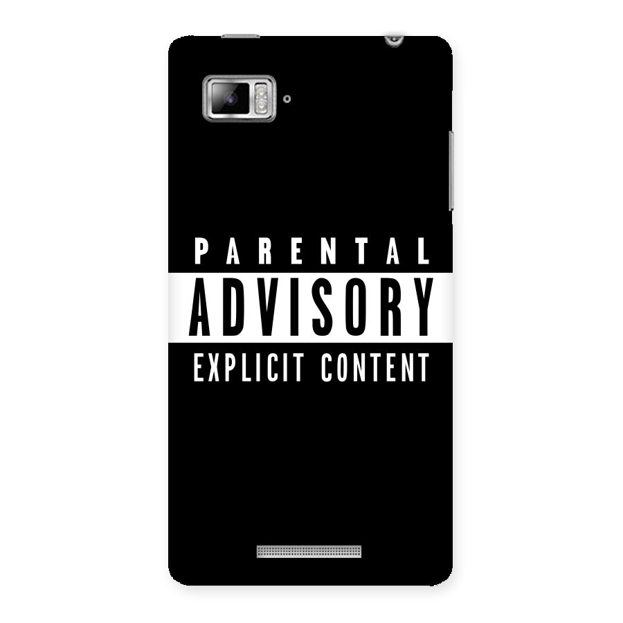 Parental Advisory Label Back Case for Lenovo Vibe Z K910