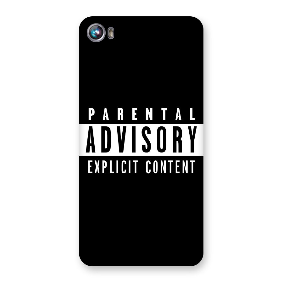 Parental Advisory Label Back Case for Micromax Canvas Fire 4 A107
