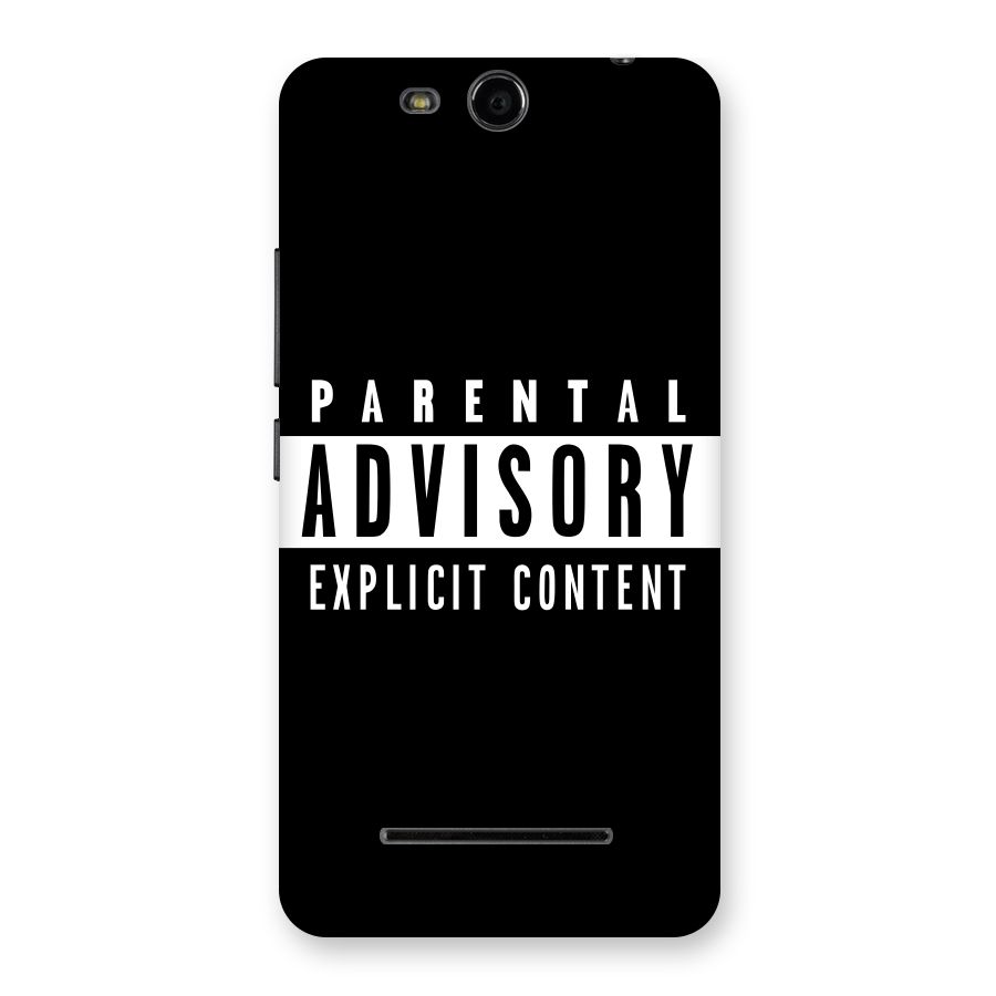 Parental Advisory Label Back Case for Micromax Canvas Juice 3 Q392