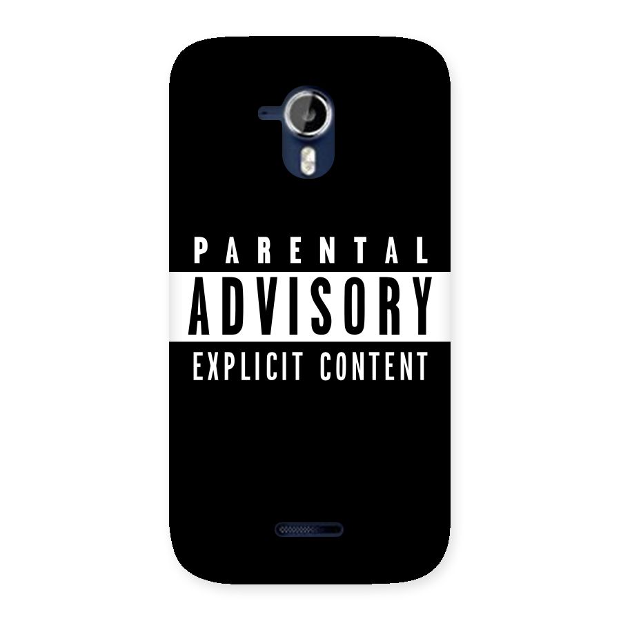 Parental Advisory Label Back Case for Micromax Canvas Magnus A117