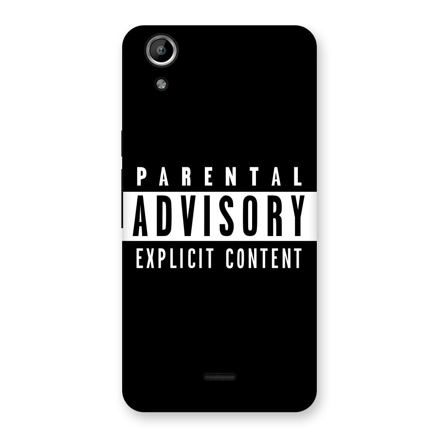 Parental Advisory Label Back Case for Micromax Canvas Selfie Lens Q345
