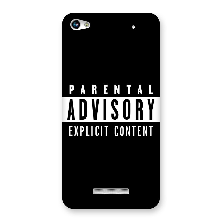 Parental Advisory Label Back Case for Micromax Hue 2