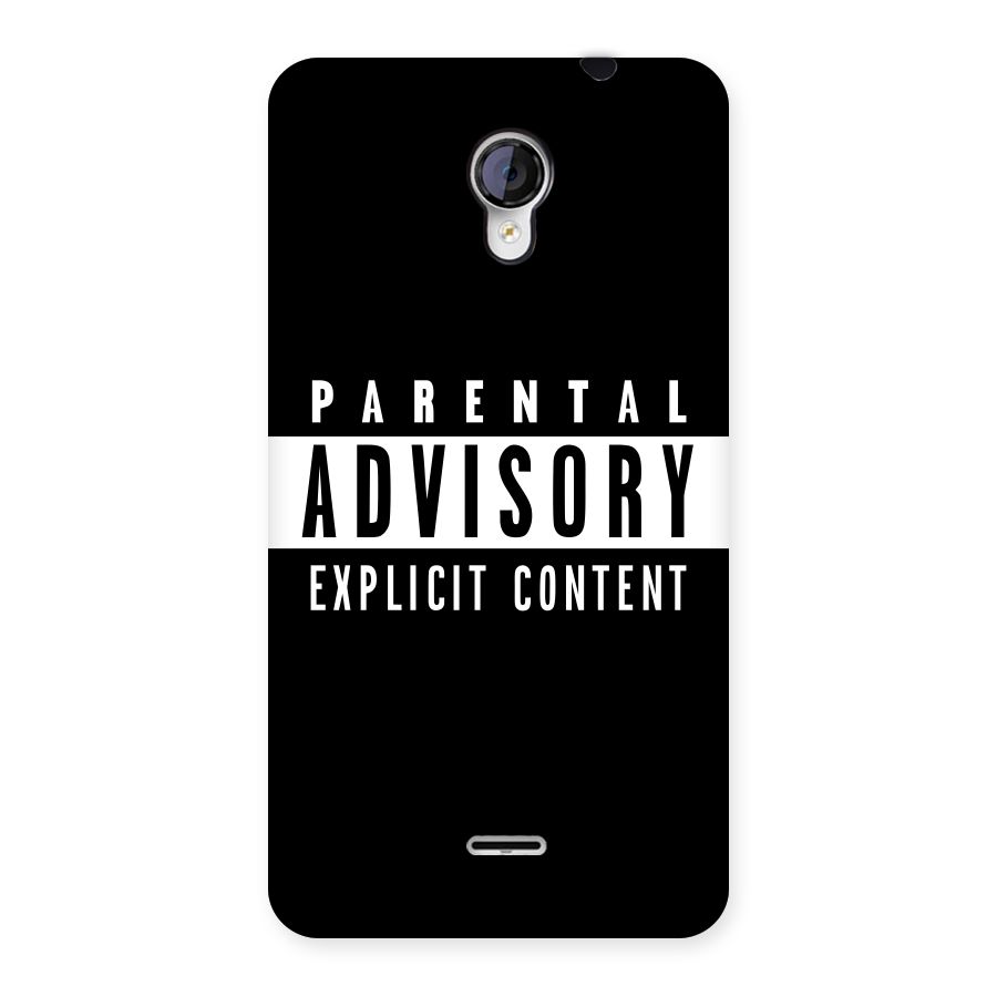 Parental Advisory Label Back Case for Micromax Unite 2 A106