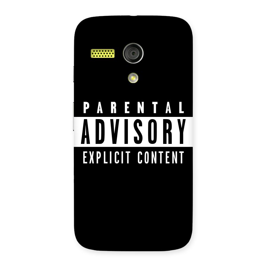 Parental Advisory Label Back Case for Moto G