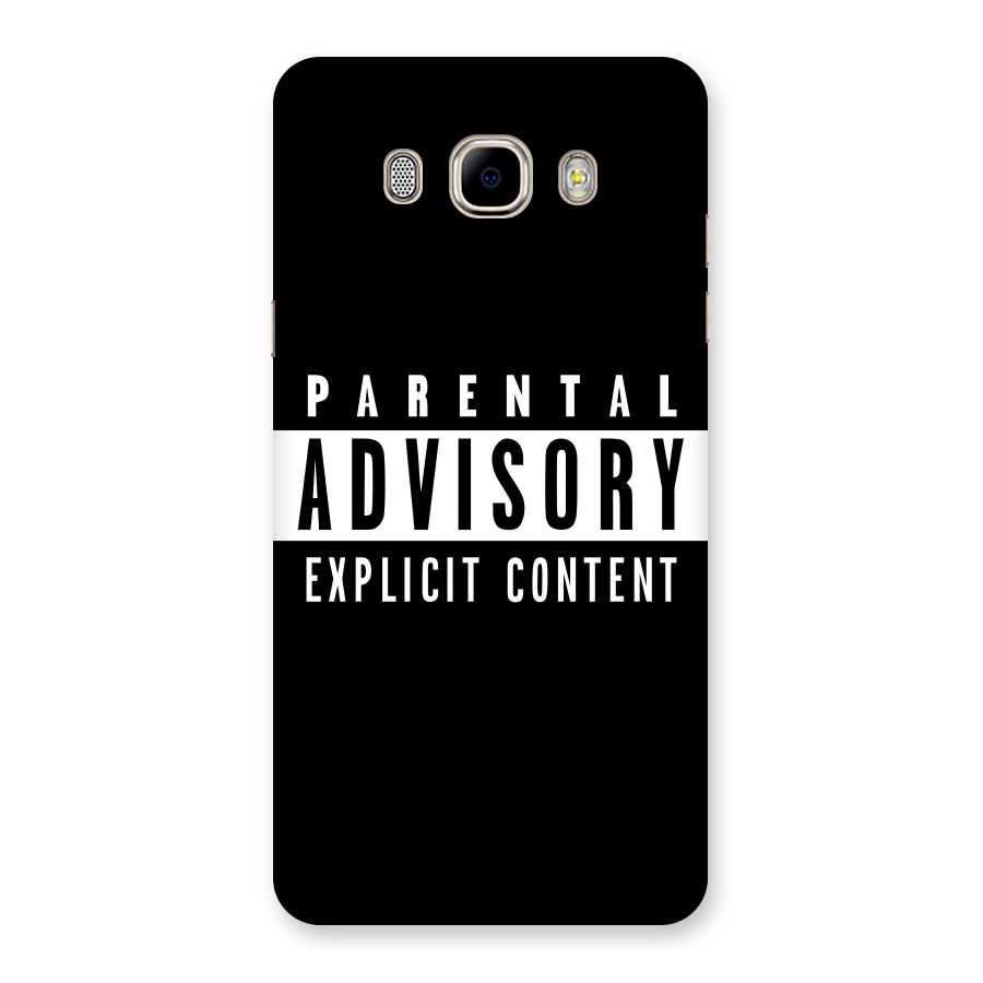 Parental Advisory Label Back Case for Samsung Galaxy J7 2016