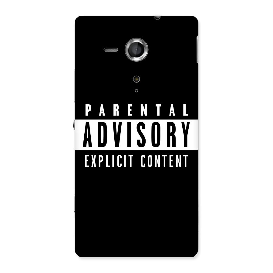 Parental Advisory Label Back Case for Sony Xperia SP