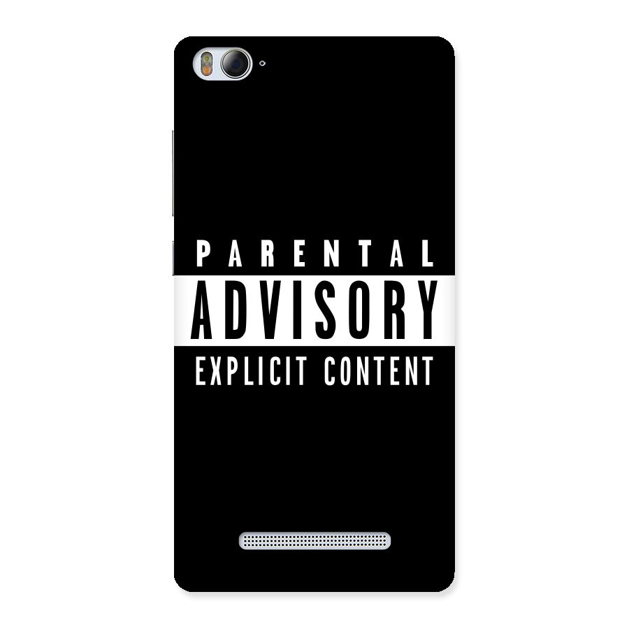 Parental Advisory Label Back Case for Xiaomi Mi4i