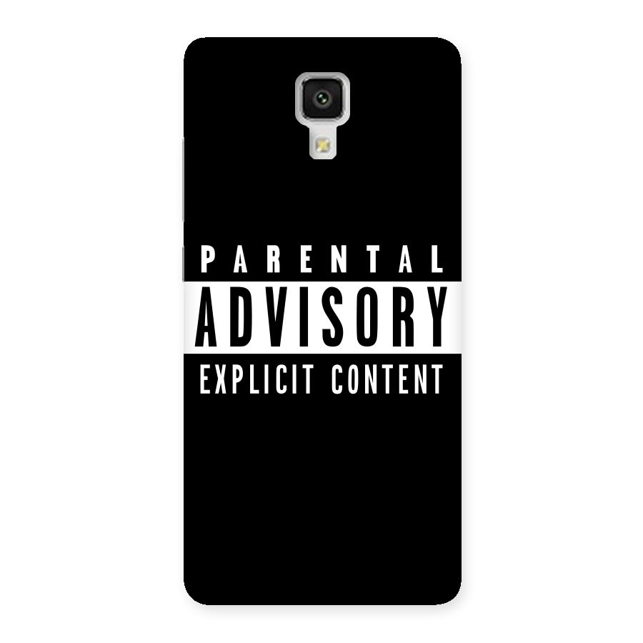 Parental Advisory Label Back Case for Xiaomi Mi 4