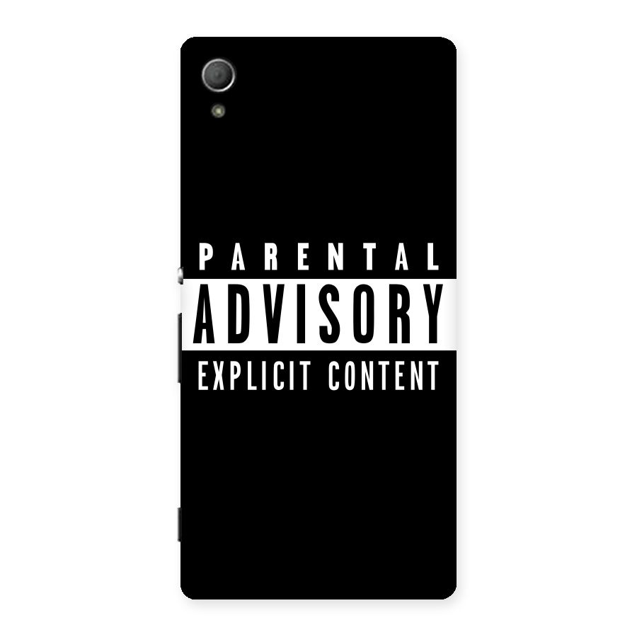 Parental Advisory Label Back Case for Xperia Z4