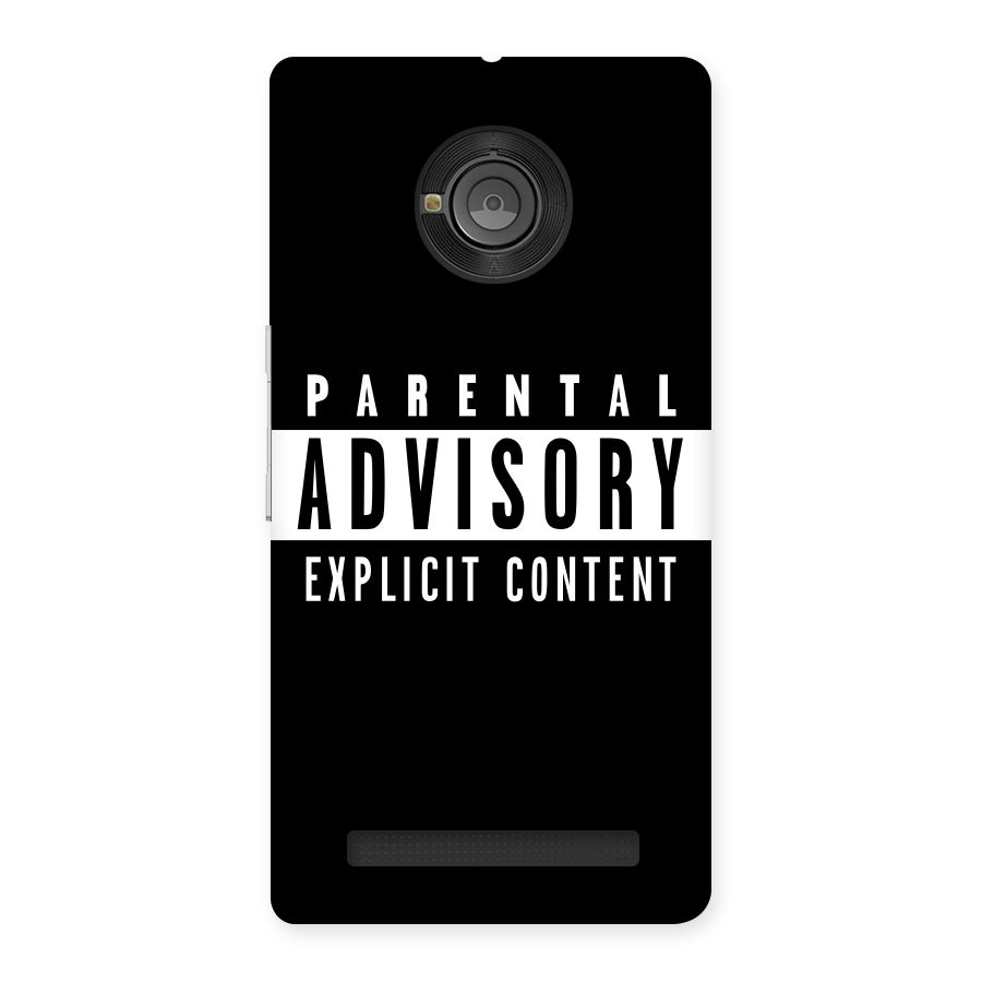 Parental Advisory Label Back Case for Yu Yuphoria