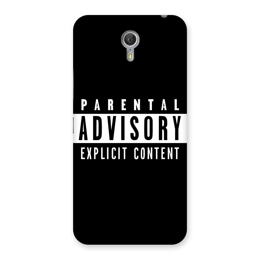 Parental Advisory Label Back Case for Zuk Z1