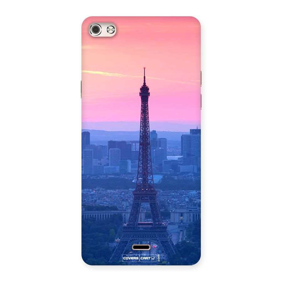 Paris Tower Back Case for Micromax Canvas Silver 5