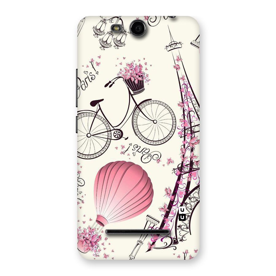 Paris Clipart Back Case for Micromax Canvas Juice 3 Q392